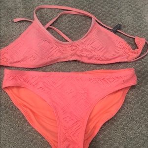 american eagle light pink bathing suit